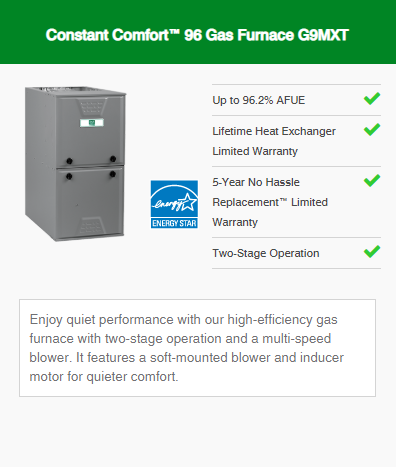 Gas Furnace Constant Comfort Series 1